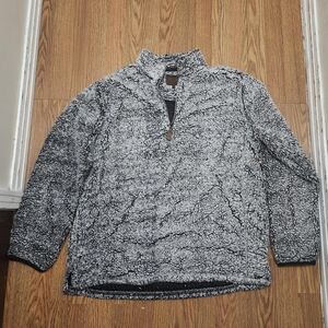 C.C Black and White Zip-Up Sweater